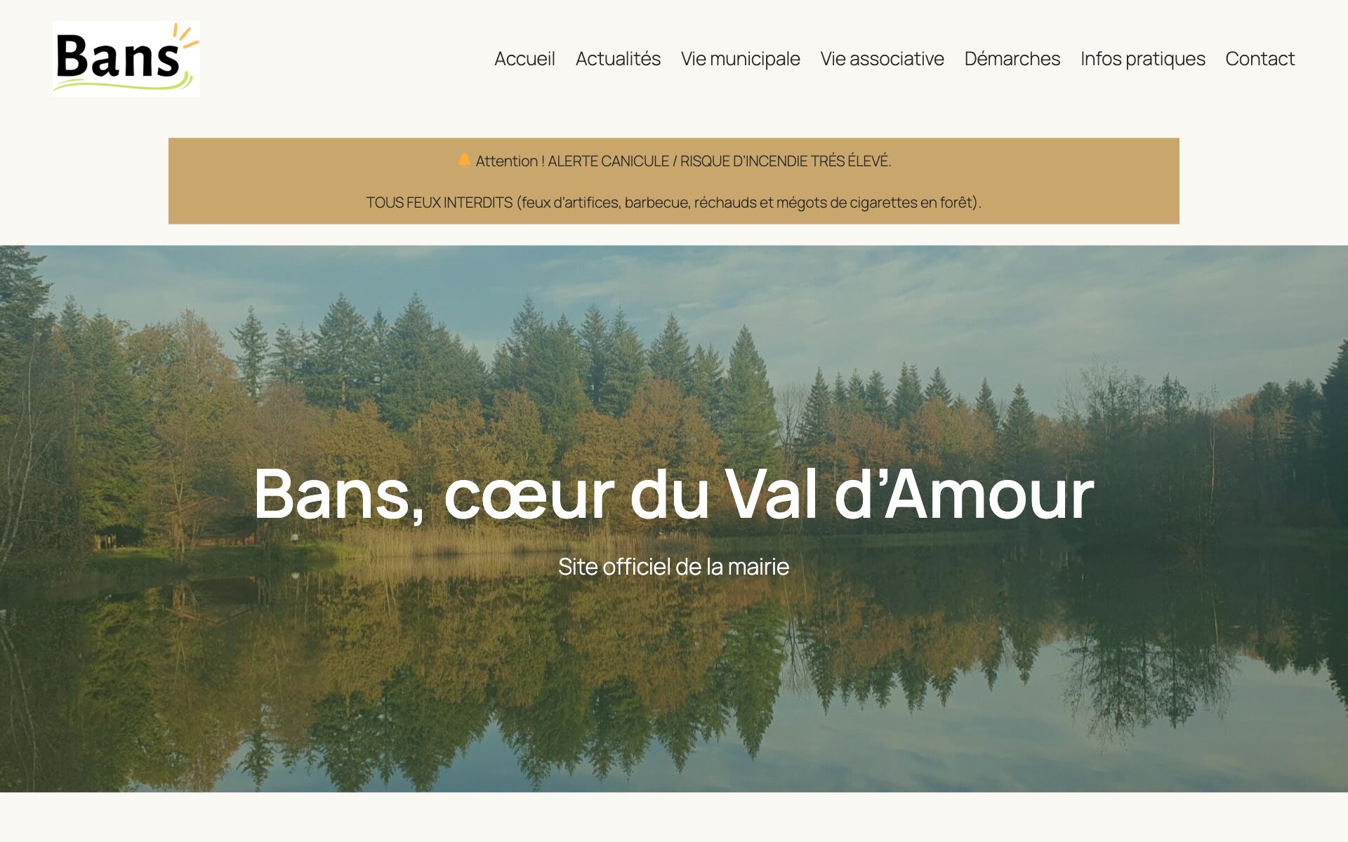 Aperçu du site Bans, Val d'Amour